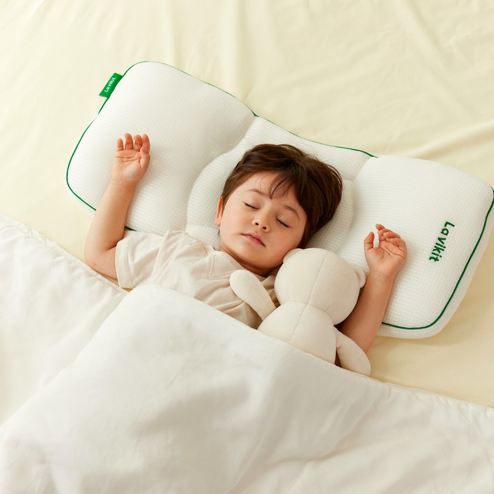 라비킷 유아용 베개 와이드 이탈방지 경추베개, 화이트