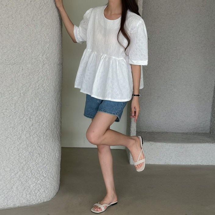 보리맘 잔잔 주름 프릴 임부복 블라우스 a923