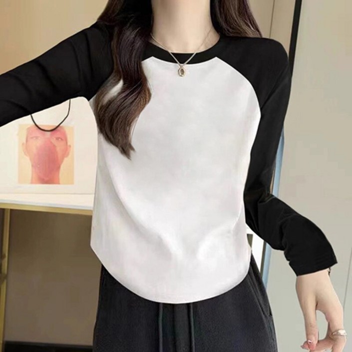 구디프 여성용 데일리 클린 나그랑 긴팔 티셔츠