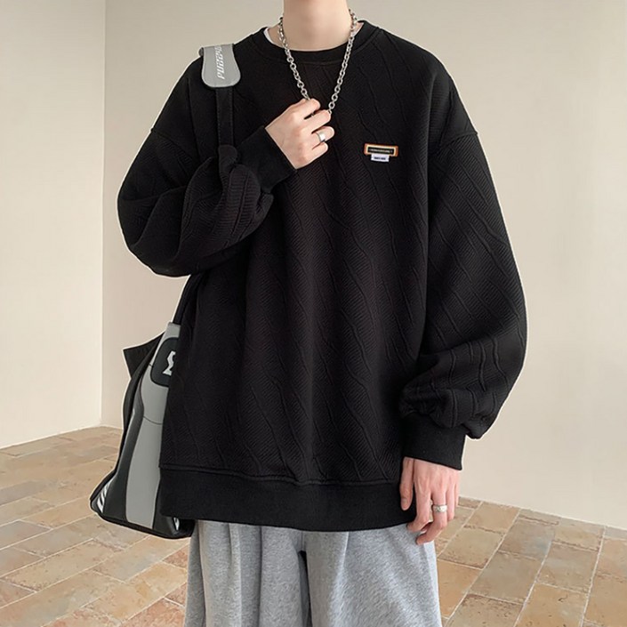 빈티지 라인 루즈핏 맨투맨