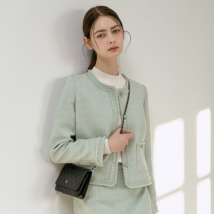 210에디트 여성용 트위드 자켓 ZF1JK510