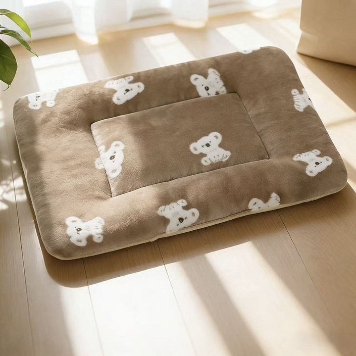 허니버블 반려동물 캐릭터 포근한 양면 방석 매트