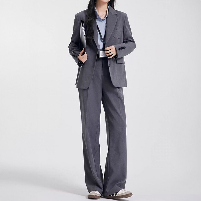 페이퍼먼츠 르벨 포켓 스티치 자켓  슬랙스 정장 세트 12132