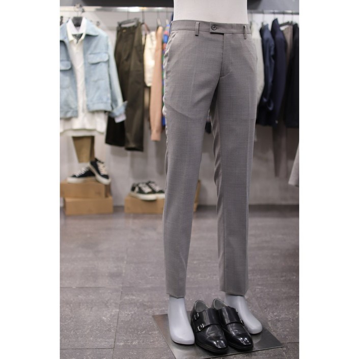 BON 슬랙스 BN4SP107BE 베이지 솔리드 마이크로조직 울스판 정장바지