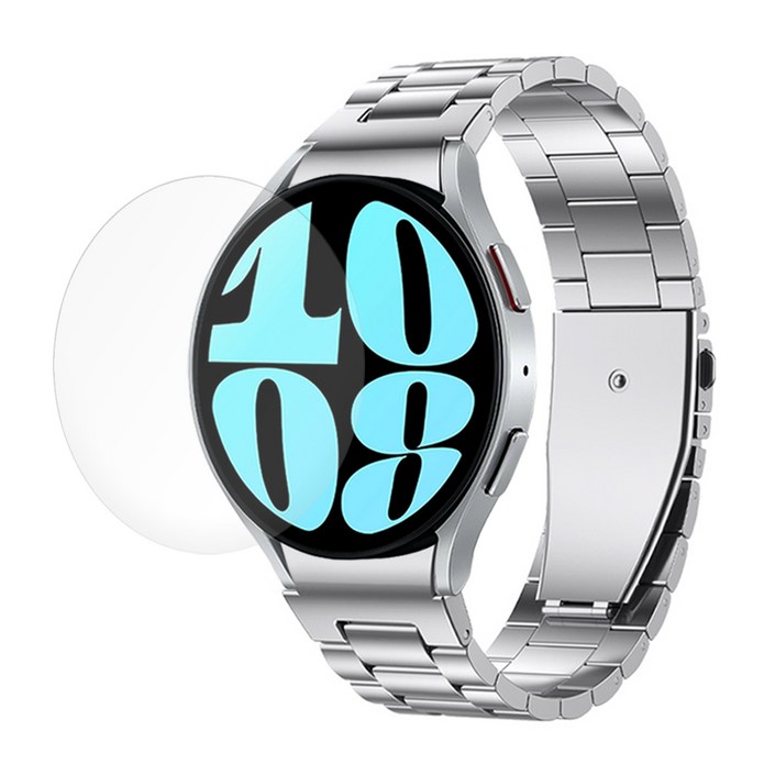 스페이스쉴드 갤럭시워치 7/6/5/4 호환 원클릭 ONE CLICK 날개형 스틸 밴드 시계줄 20mm 스트랩 필름 1매