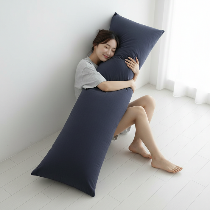 스칸디네이처 바디필로우 150cm 대형 임산부 옆잠, 차콜 그레이