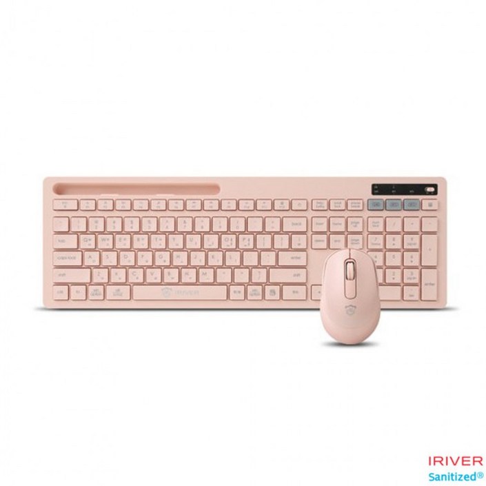 마우스 키보드 핑크 무선 아이리버 세트 스마트폰거치 핸드폰거치 블루투스 마우스세트, 상세페이지 참조