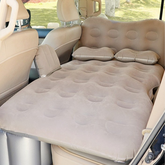 가을의선물 캠핑용 차박 차량 에어매트, 브라운고급형