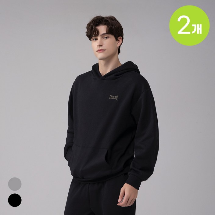 에버라스트 1+1 남자 기모 후드티 캥거루 스웨트셔츠