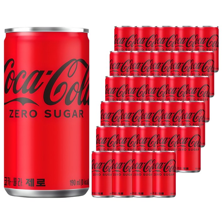 코카콜라 제로, 190ml, 30개 코카콜라 제로, 190ml, 30개