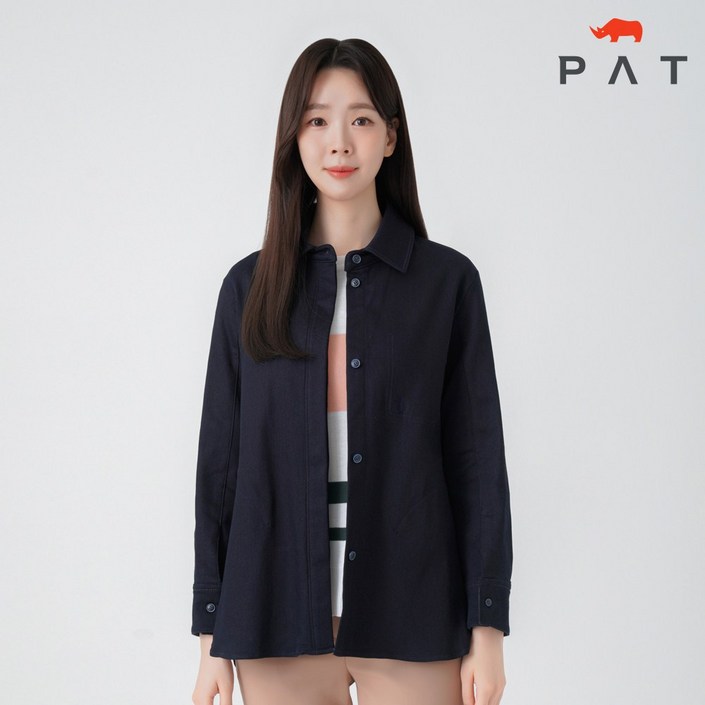 [PAT 여성] 데님 힙기장 셔츠형 자켓_MI61203