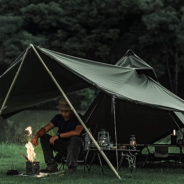 원티그리스 TC 코니퍼 쉘터 2인용, 2인용, 그린 CP1004