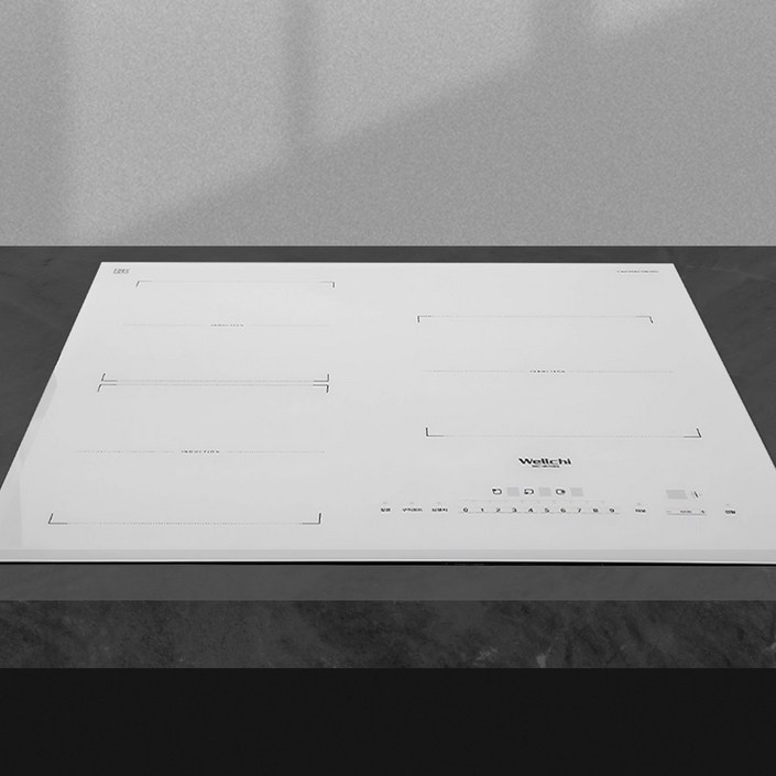 3구 전기레인지 빌트인 스텐드 하이라이트 인덕션, 빌트인자가설치, 화이트