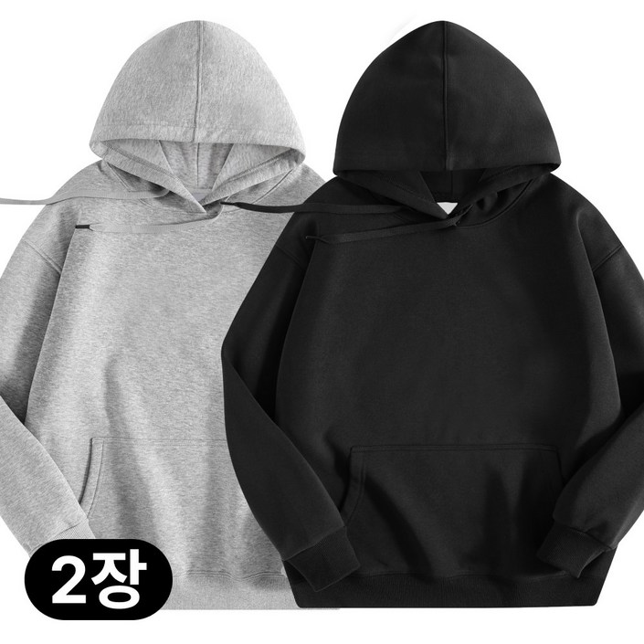 미와이 베이직 무지 오버핏 후드티 11