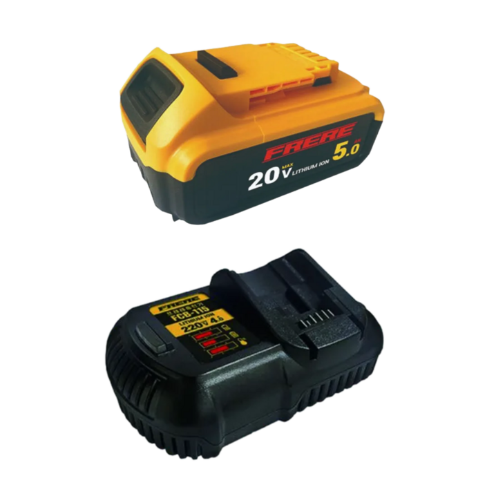 프레레 정품 5.0AH 배터리 및 충전기 세트디월트호환, 1세트