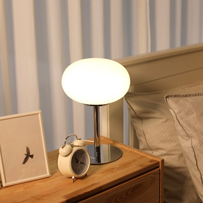 루미트론 OVAL 글라스 LED 단스탠드 무드등, 크림 루미트론 OVAL 글라스 LED 단스탠드 무드등, 크림