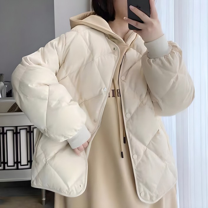 글램디아 여성 노카라 시보리 퀼팅 경량패딩 글램디아 여성 노카라 시보리 퀼팅 경량패딩