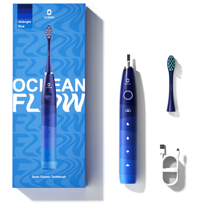 [정식수입 국내AS] 오클린 Oclean Flow 음파전동칫솔 배터리 최대 180일 사용가능, 블루 20231025