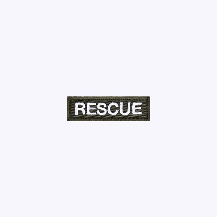 RESCUE 국방+흰색 KW72 - 소방 구조 안전 레스큐 오버로크 벨크로 마크 약장 와펜 자수