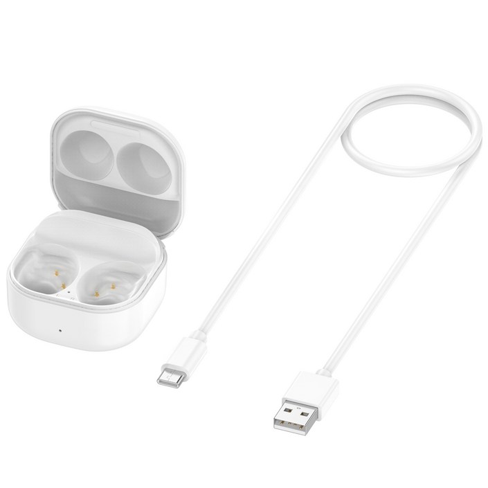 시하마 갤럭시버즈FE Galaxy buds FE 충전 케이스 SM-R400N 호환, 블랙