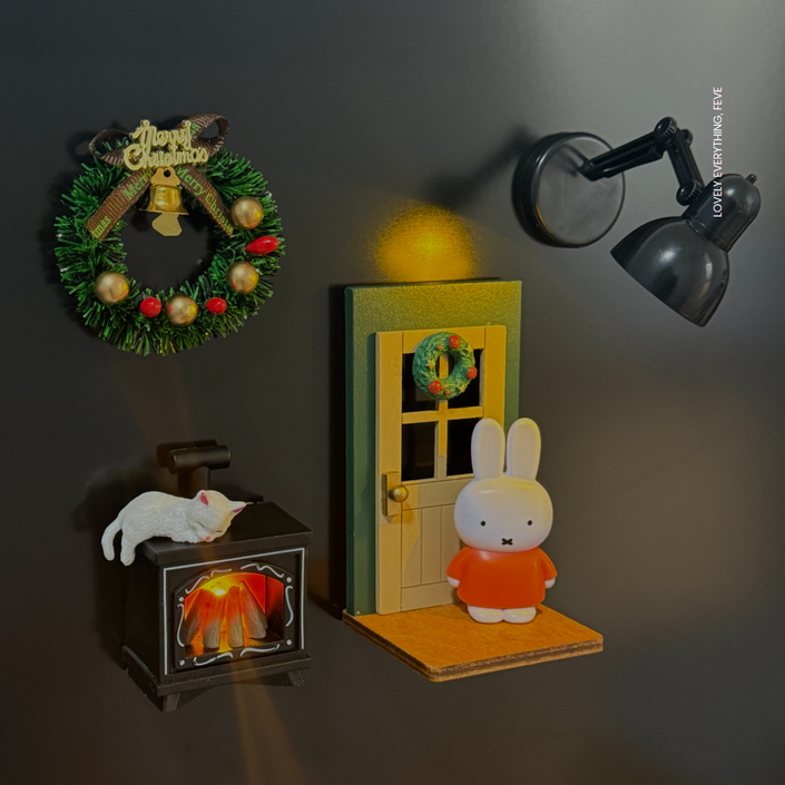 미니 하우스 크리스마스 조명 자석 마그넷