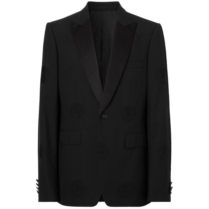 버버리 오크 리프 크레스트 자카드 턱시도 재킷