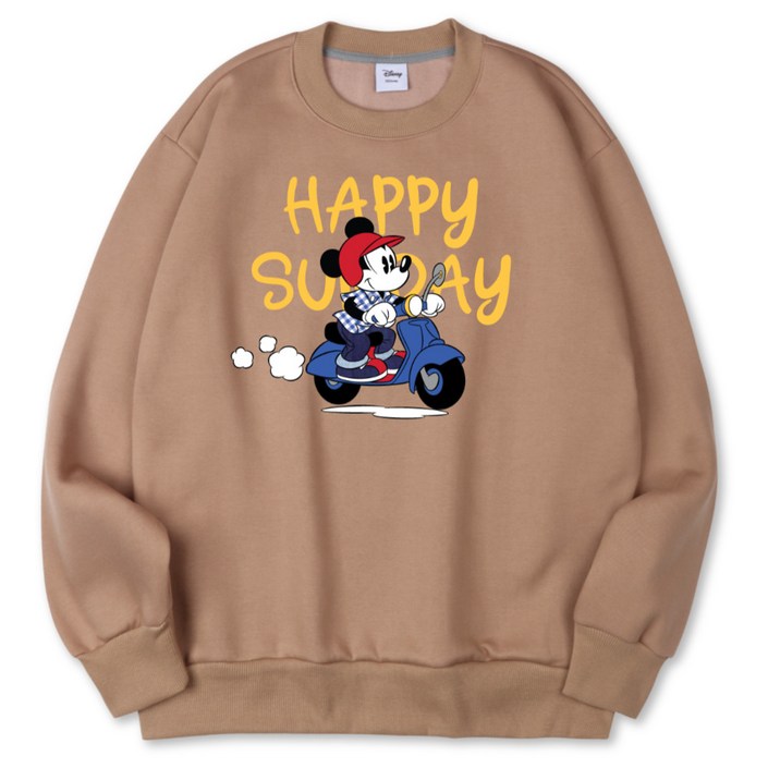 벤힛 디즈니 정품 미키 DNMKOM1010F 오버핏 특양면 맨투맨 빅사이즈