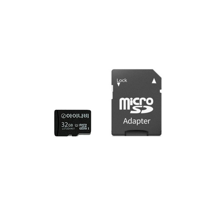 아이나비 정품 블랙박스 메모리카드 32GB MicroSD 벌크케이스 SD어댑터 포함 20240419
