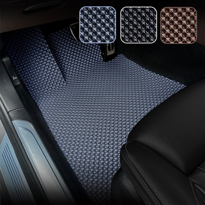 오토피아 다이아몬드 TPU 카매트 1열2열 세트 렉스턴 전용, 브라운, 304_6 렉스턴스포츠 칸