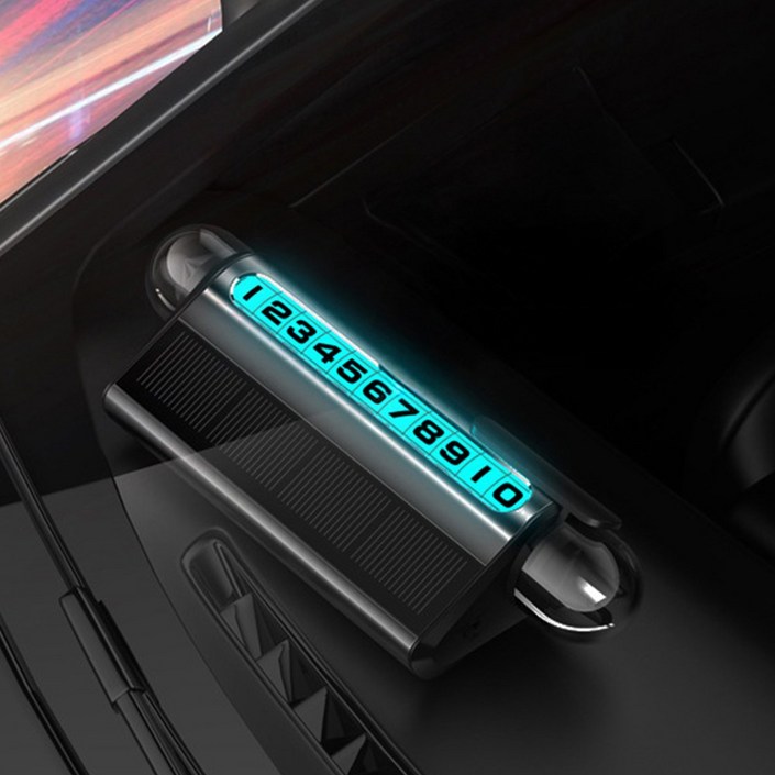 HK sell 이터널 LED 태양광 자동차 전화번호판 주차 연락처 비상키트