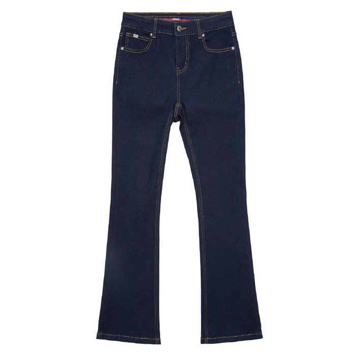 에드윈 여성 리오셀 스판 미드라이즈 부츠컷 네이비 데님 팬츠