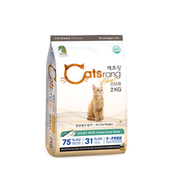 캐츠랑 리브레 2kg 캣츠랑 고양이사료, 단품, 1개, 닭