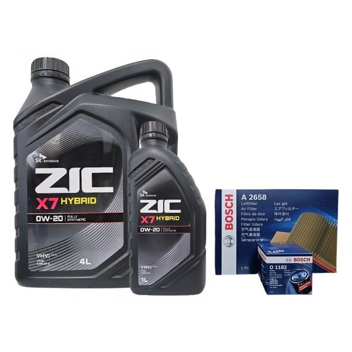 그랜저 IG 2.4 하이브리드 엔진오일세트 지크 X7 HYBRID 0W20 4L1L O1182A2658