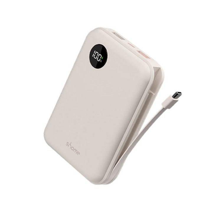 시홈 PD 22.5W 고속충전 대용량 휴대용 보조배터리 20000mAh, 크림베이지, SHFB2Y