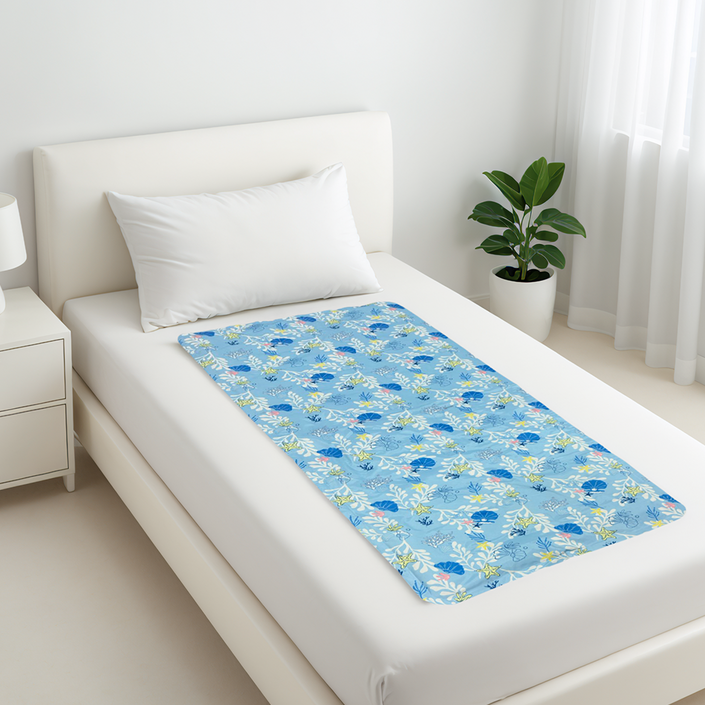 HULULU 여름 냉감 쿨매트 아이스 매트, 쿨매트, 블루