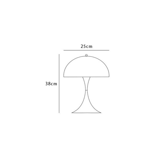루이스폴센 판텔라 플로어 포터블 디자인 미니 테이블 램프 스탠드 조명 머쉬룸 버섯 무드등, 01.판텔라 스몰(직경 25 높이 38)