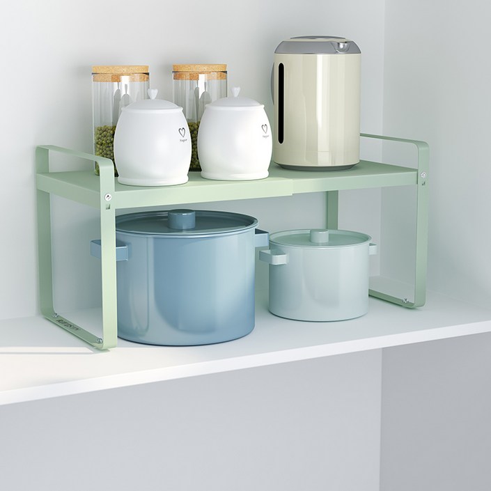 리츠센 길이조절선반 싱크대 정리 수납, 민트, 26cm, 1개