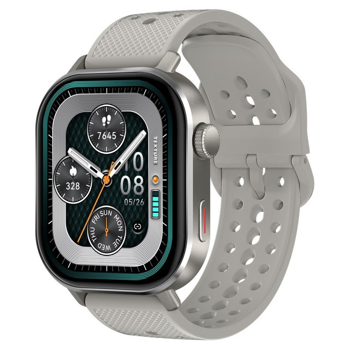 WAPiK 블루투스 스마트워치 ST60 AMOLED 2.13인치 GPS 아웃도어 운동 스포츠시계, 실버, 5.4cm, GPS  블루투스