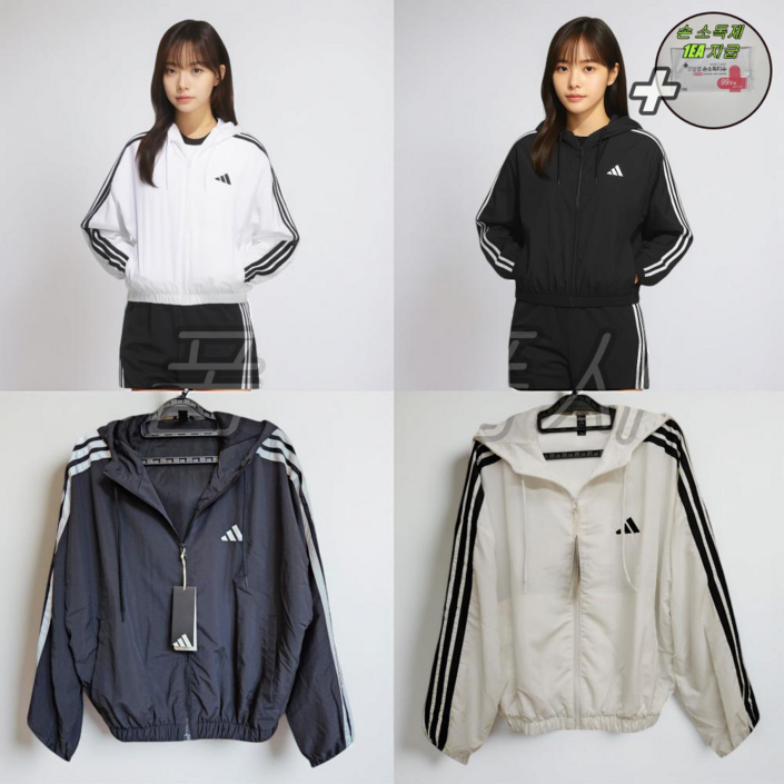 국내매장판아디다스 여성바람막이 간절기 크롭아우터 자켓 오리지널 3 우븐 윈드브레이커