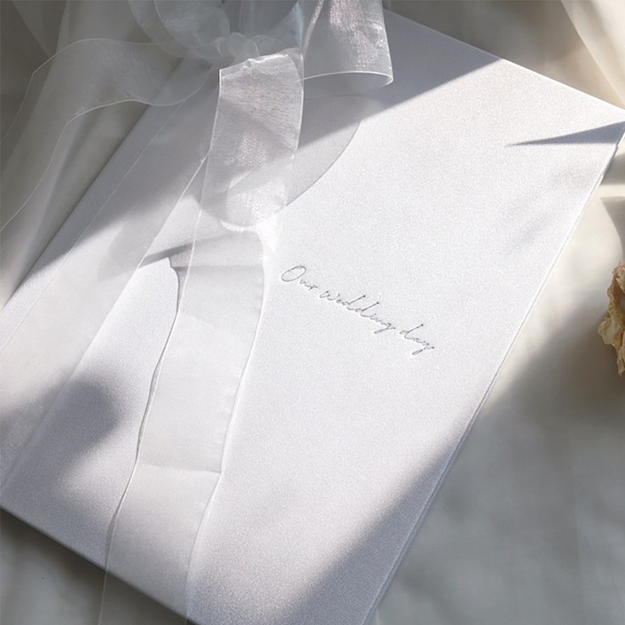 엘블랑꼬 고급 혼인서약서 케이스 + 리본 결혼식 성혼선언문 커버