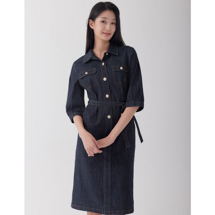 지센파격할인 여성 피어로즈 데님 원피스