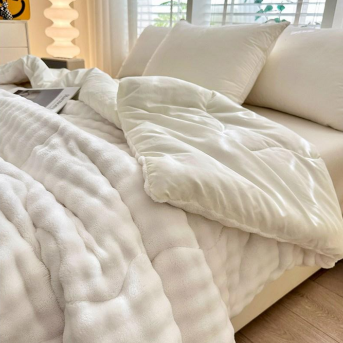 Roomxyd 극세사 겨울 이불 부드럽고 따뜻한 겨울 차렵이불 두꺼운 토끼털 극세사 이불
