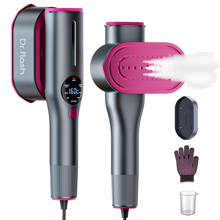 Dr.flash 핸디형 스팀다리미 6가지 모델 여행용 휴대용 핸드 미니 스팀 다리미 2in1 회전 헤드