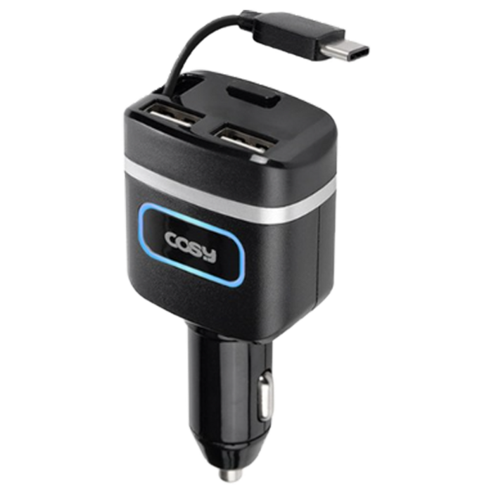코시 QC3.0 USB 2포트 차량용 충전기