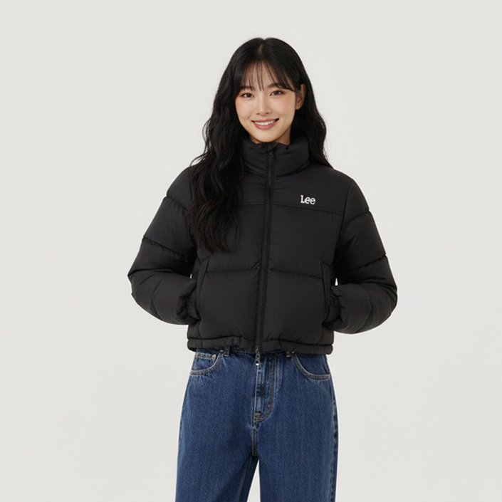 당일출고매장정품 Lee 리 우먼 릿지 크롭 다운 3color  쇼핑백