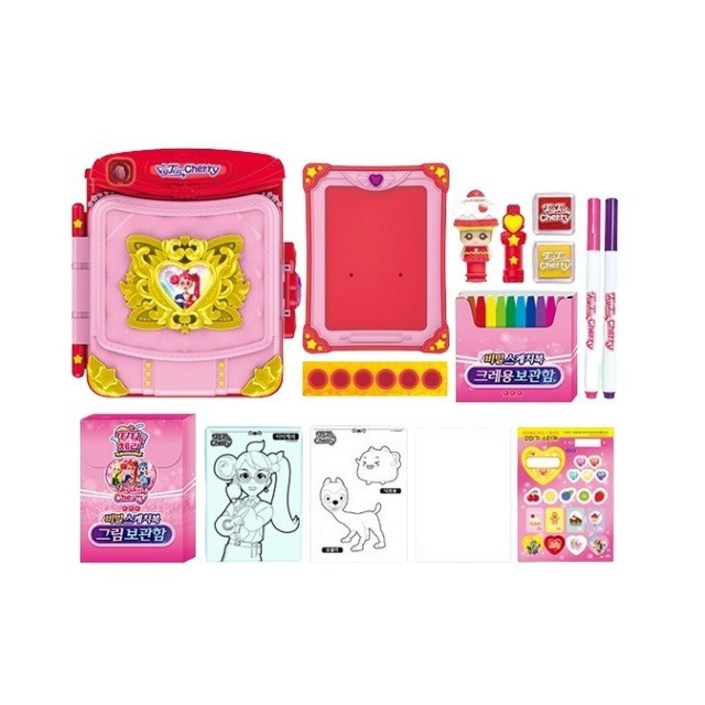 비밀스케치북 티티체리 그림그리기 꾸미기놀이, 6종 셋트