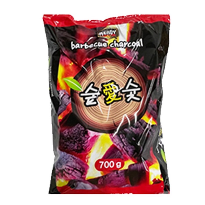 숲애숯 참숯 구이용 바베큐숯, 700g, 5개
