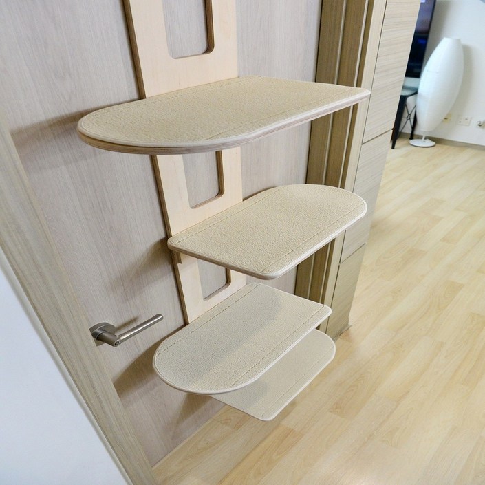 우드팟 고양이 프리미엄 문걸이 캣타워세트아이보리, 1개, 자작