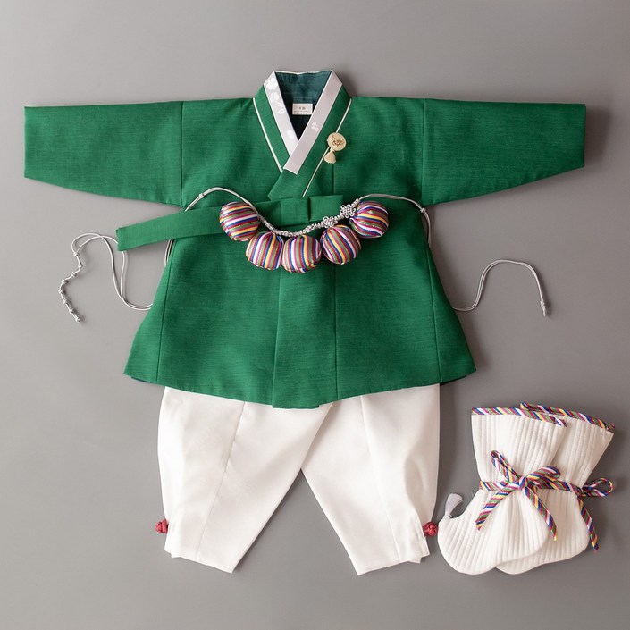 지운 동달이 남아한복 초록백일3호 돌 100일 아가 애기 유아 사진 촬영 추석 명절