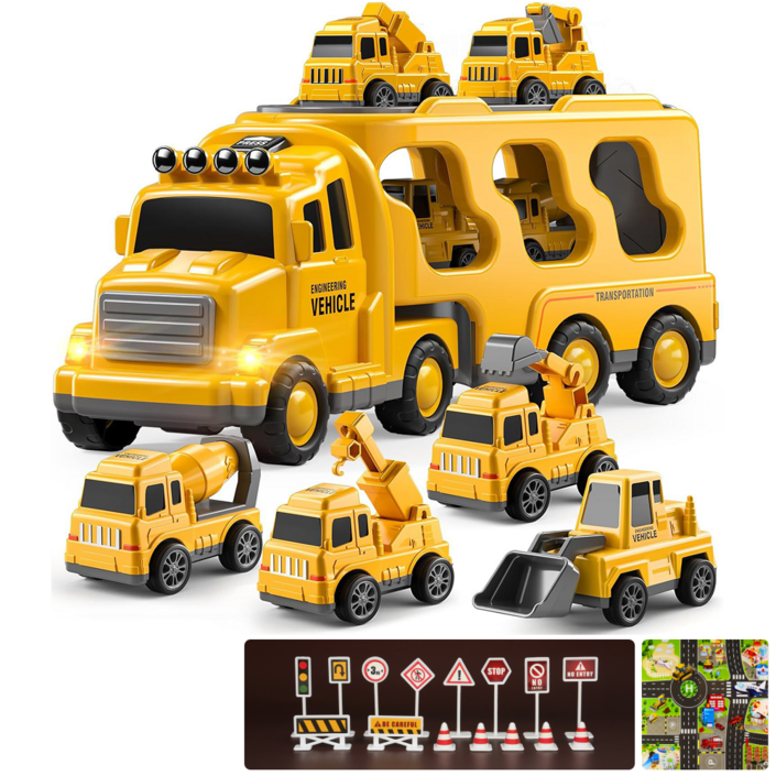 퍼니버스 중장비 장난감 자동차 트럭 세트, 1세트, 중장비